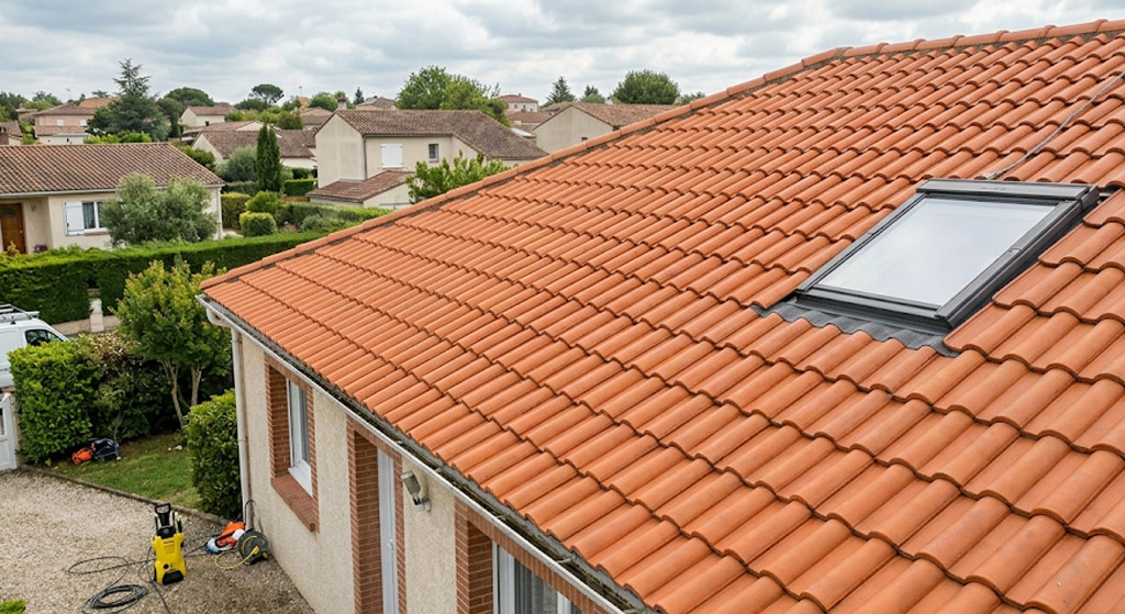 Demoussage Nettoyage de toiture après travaux