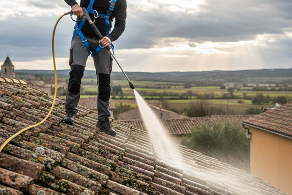 Démoussage de toiture professionnel
